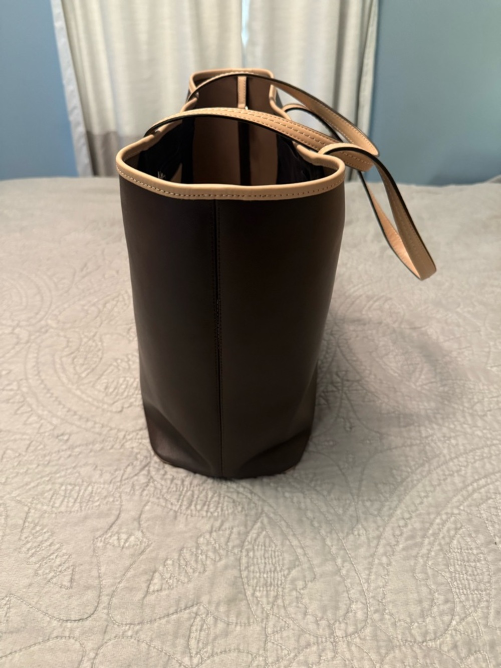 Like New Coach Dark Brown Tote with Tan Trim - Picture 11 of 13